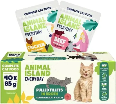 Image de Nourriture pour chats ANIMAL ISLAND Beef and chicken 40 x 85 g