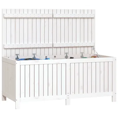 Obrázek produktu pro vidaXL Zahradní truhla bílá 147x68x64 cm Borovicový masiv