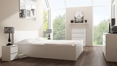 Zdjęcie produktu dla Topeshop M6 140 BIEL 2X3, Biały, 6 szuf., Płyta wiórowa, Monochromatyczny, Nowoczesny, Płyta wiórowa