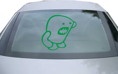 Produktbild von Indigos UG - Aufkleber Heckscheibe & Motorklappe DE4161 - grün - 600x596 mm - Kuma Puppe - Auto Scheiben Fenster Heckklappe Tuning Racing JDM - Die cut