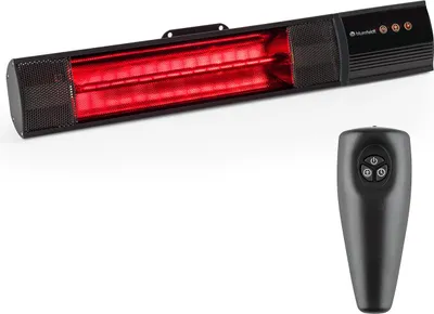 Obrázek produktu pro blumfeldt Nitro Infračervený infrazářič s 1500 W, Silent Edition, rychlý ohřev, dosah: 10 m, ultra nízké oslnění, obzvláště tichý provoz, IR dálkové ovládání, černá