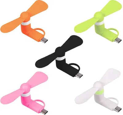 Image de Lot Azomor de 5 ventilateurs USB compacts pour se rafraîchir en déplacement et à la maison
