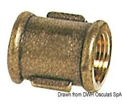 Obrázek produktu pro Trubková objímka mosazná vnitřní/vnitřní 2", 1 kus