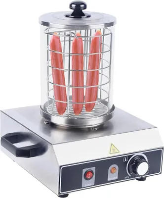 Productafbeelding van RVS worstkoker, Bockworstverwarmer - 350W hotdogmaker, apparaat voor hotdogs, geschikt voor horeca en thuisgebruik