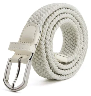 Image de Ceinture élastique blanche de 100 cm pour femmes et enfants, réglable