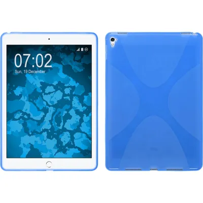 Produktbild von PhoneNatic Case kompatibel mit Apple iPad Pro 9.7 - blau Silikon Hülle X-Style + 2 Schutzfolien