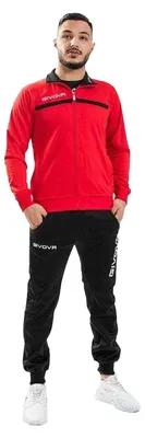 Immagine prodotto di Givova - Tuta da allenamento "Tuta One" da uomo PP10601 (XL) (rosso/nero)