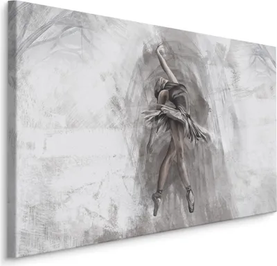 Produktbild von Muralo Leinwand Bild CANVAS BALLERINA Ballett Malerei Kunst Tanz 3D Beton Abstraktion Br. 120 cm x Hö. 80 cm