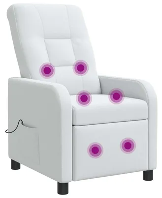Immagine prodotto di Poltrona massaggiante relax, colore bianco, rivestita in tessuto