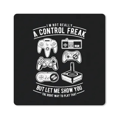 Produktbild von MuchoWow® Gaming Mauspad Mousepad Mancave - Spiele - Controller - Vintage 30x30 cm - Mousepads - Maus Mat - Pad - Mausunterlage - Gaming