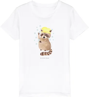 Produktbild von Mr. & Mrs. Panda Kleinkinder T-Shirt Waschbär 5-6 Jahre (110/116) - Weiß - Geschenk, Tagträumen, Plan, Kindershirt, Waschen, Baumwoll Kinder, Fröhlich, Teenager, Öko
