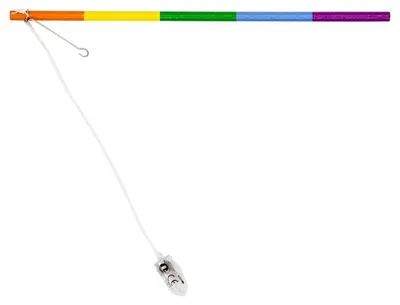Produktbild von Lampionstok hout regenboog met LED lampje 30cm