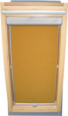 Produktbild von Rollo für VELUX Dachfenster Sichtschutz mit BLENDE und Haltekrallen VL/VG/VX - 021 Typ II - Baujahr bis März 1983 - ocker