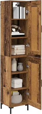 Obrázek produktu pro vidaXL Highboard old wood 34,5 x 34 x 180 cm materiál na bázi dřeva