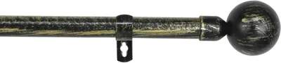 Image de Tringle à rideaux décorative simple, en métal, réglable, 70-120 cm, noir