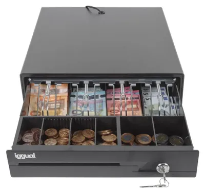 Productafbeelding van iggual IRON-10, Handmatige en automatische geldautomaat, Metaal, Zwart, 380 mm, 335 mm, 80 mm