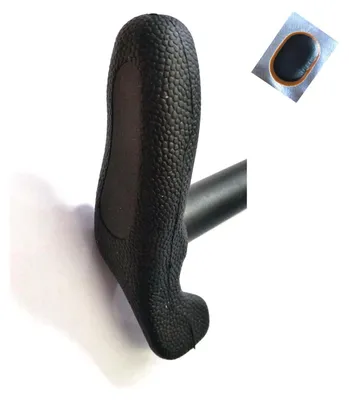 Produktbild von Bar Ends Lenkerhörnchen Lenkergriffe Zusatzgriffe Kunststoff - schwarz inkl. Schlauchflicken