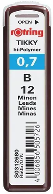 Zdjęcie produktu dla ROTRING Feinmine Dose Feinminen 12 Stück 0,7 B