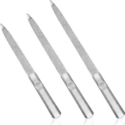 Produktbild von 3 Stück Nagelfeilen Set Hochwertige 3 Größen Zwei Seiten Maniküre Nagelfeile Edelstahl Nagelfeile für Frauen Männe Fußnägel Fingernägel Gelnägel Maniküre Salon (13.6/15.6/18.6cm)