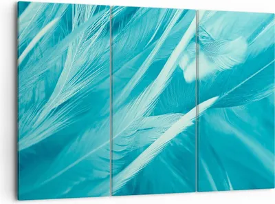 Produktbild von Bild auf Leinwand - Leinwandbild - Feder Vogel Stil modern - 105x70cm - Wand Bild - Wanddeko - Leinwanddruck - Bilder - Kunstdruck - Wanddekoration - Leinwand bilder - Wandkunst - CE105x70-2903