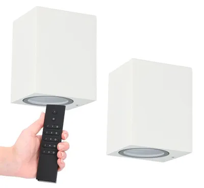 Image de HOFTRONIC - Applique murale LED 4W 345lm 2700K GU10 IP65 blanche dimmable