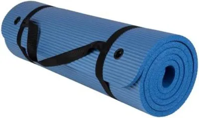 Image de Tapis de fitness extra épais - Bleu