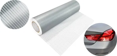 Produktbild von Carbon Folie 50x200 cm - Carbon 3D Silber - Carbonfolie matt mit Luftkanal-Kleber und UV-Schutz - Selbstklebend Autofolie für Innen und Außen - Auto Folierung für Tuning - Carwrappingfolie