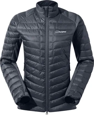 Dunkelgraue isolierte Tephra 2.0 Jacke von Berghaus für Damen; mit Steppdesign und hohem Kragen.