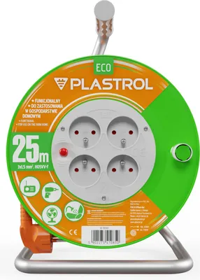 Immagine prodotto di Prolunga Plastrol Standard Line 25 m H05VV-F 3x1,5 4xGS 16 A arancione (W-98948)