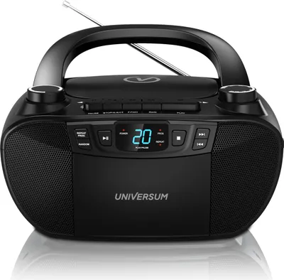 Produktbild von Universum BB 200 - tragbarer CD-Player mit Radio, Kassette & Lautsprecher – Boombox mit AUX & 3,5mm Kopfhöreranschluss