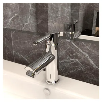 Produktbild von Wasserhahn für Zuhause, Garten, Badezimmer, Waschbecken, verchromt, 130 x 176 mm