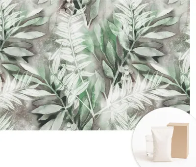 Obrázek produktu pro Samolepicí fototapeta – nástěnné malby do obývacího pokoje – 152 x 104 cm – dekorativní fólie na stěny – moderní design pro výzdobu stěn – tapety do interiérů – akvarelové listy