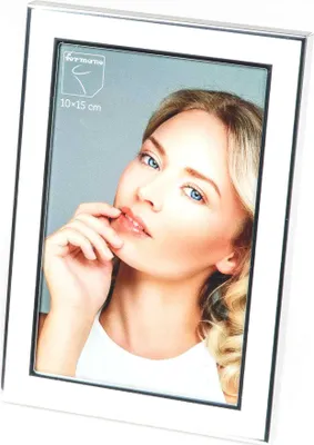 Produktbild von Fotorahmen 10x15cm Alu silber-weiss