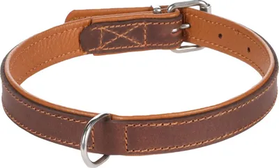 Zdjęcie produktu dla Wyściełana obroża Flamingo Memphis brązowa, rozmiar: 38-46 cm / 22 mm