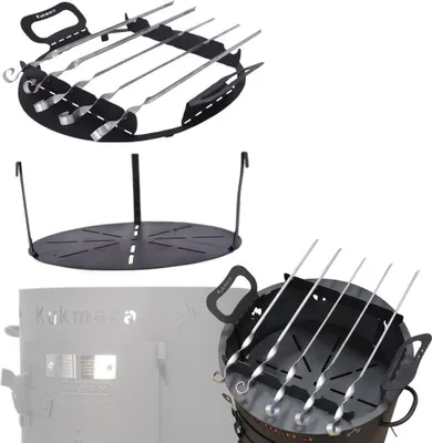 Produktbild von Schaschlik Spießhalter für Utschak 12 Liter inkl. 5 Schaschlikspießen