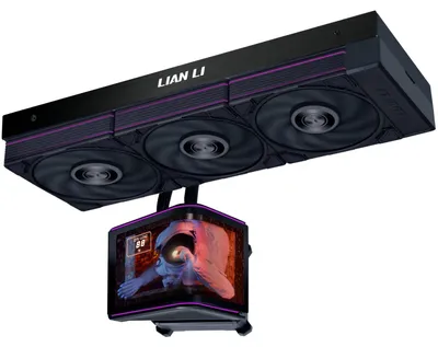 Imagen del producto de Lian Li HydroShift II OLED, ventilador curvo de 360 mm, serie UNI FAN P28, sistema de refrigeración líquida para PC, color