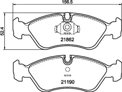 Produktbild von HELLA Bremsbeläge Satz Vorne Bremsklötze für OPEL Astra F CC (T92) 8DB 355 007-761
