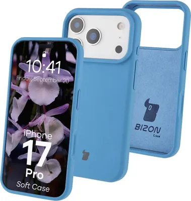 Produktbild von Silikon Handyhülle für iPhone 17 Pro, Bizon Soft Case, Blau