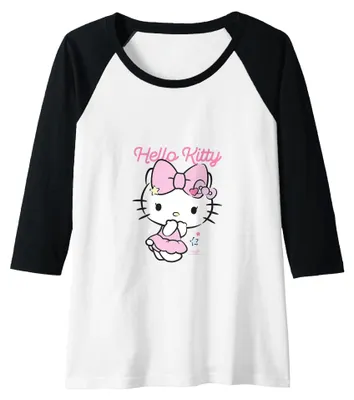 Immagine prodotto di Maglietta raglan con personaggio Hello Kitty, design "Hoppla", marca Damen