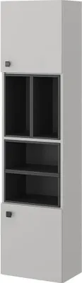Obrázek produktu pro Koupelnová skříňka Vicco Gerta Šedá 37.5 x 150 cm s dvířky a otevřenými přihrádkami, Model 40516