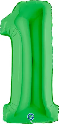 Immagine prodotto di Pallone gonfiabile numero 1 verde 102cm extra large