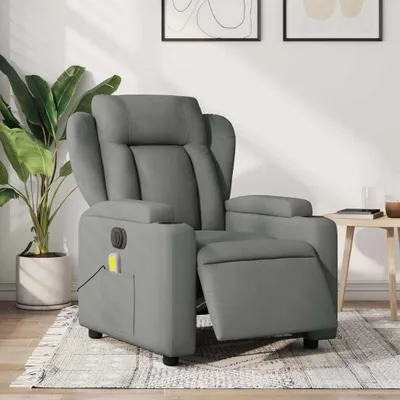 Produktbild von Massagesessel Fernsehsesel Elektrisch Dunkelgrau Stoff 3204471