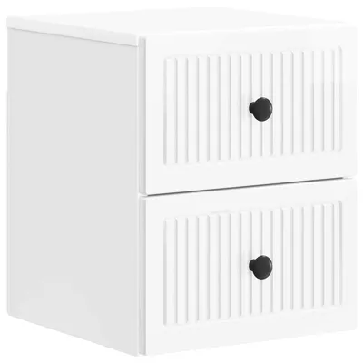 Obrázek produktu pro Nástěnný noční stolek Bílá s vysokým leskem 33 x 34,5 x 40 cm