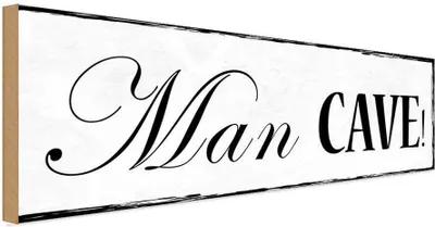 Produktbild von vianmo Holzschild 10x27 cm Man Cave Dekoration