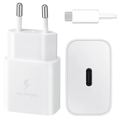 Productafbeelding van Samsung Originele Power Adapter met USB-C kabel - Oplader - USB-C aansluiting - Fast Charge - 15 Watt - 1 meter - Wit