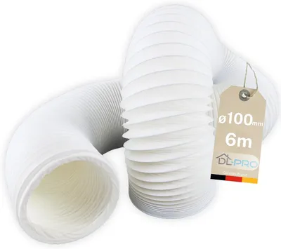 Produktbild von Ablaufschlauch 6 m, Ø 100 mm, flexibel PVC, fuer Klimaanlage und Dunstabzugshaube