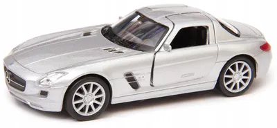 Produktbild von WELLY Mercedes-Benz SLS AMG Modellauto Silber Maßstab 1:32