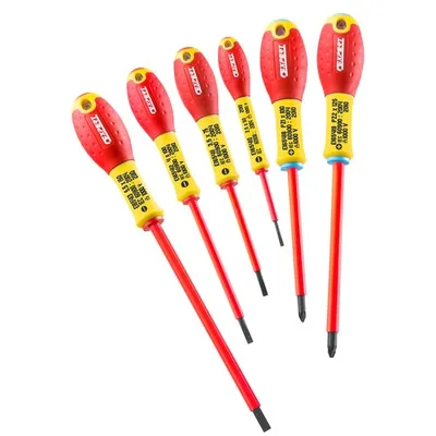Image de Jeu de 6 tournevis isolés Slot/Pozidriv EXPERT by Facom - E160911