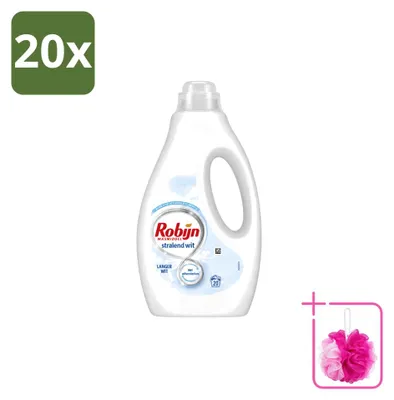 Produktbild von 20 x Robijn Stralend Wit Flüssigwaschmittel - Sparpackung - 20 Stücke