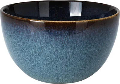Produktbild von Siaki Collection | Schüssel - Ø14 cm - 600 ml - DunkelBlau - Schale aus Steingut, Salatschüssel, Küchenschüssel, Servierschale, Schüsseln